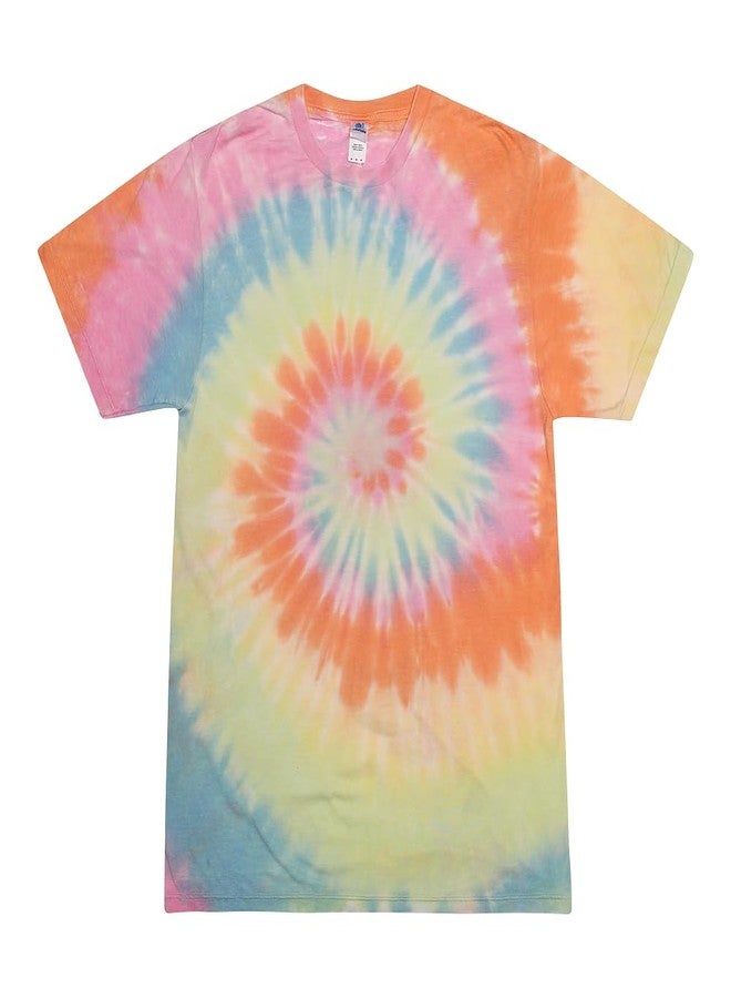 Colortone Vintage Wash Tie Dye T-Shirt for Women and Men, Pastel, Medium - Image 1